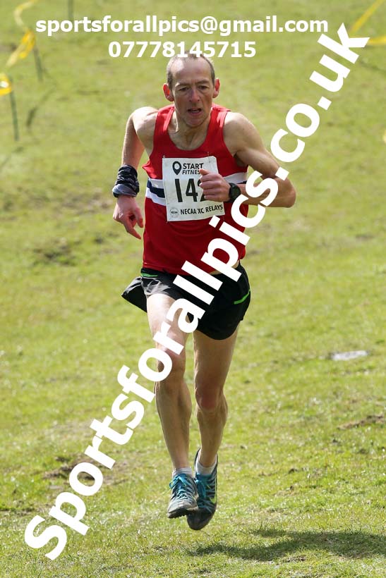 Masters men 2021 NECAA Cross Country Relays, Thornley Farm, Peterlee, Saturday, April 10th. Photo: David T. Hewitson/Sports for All Pics
